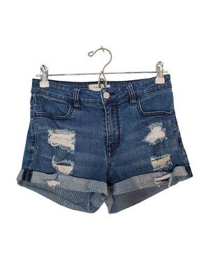 PacSun Womens Distressed High-Rise Denim Shorts Size 26